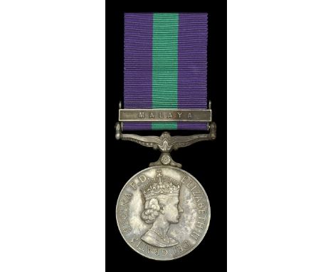 General Service 1918-62, 1 clasp, Malaya, E.II.R. (22571833 Pte. K. H. Harwood. Som. L.I.) good very fine £50-£70