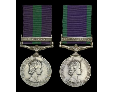 Pair: Sergeant W. Kerr, Army Catering Corps  General Service 1918-62, 1 clasp, Malaya, E.II.R. (22795900 Pte. W. Kerr. A.C.C.