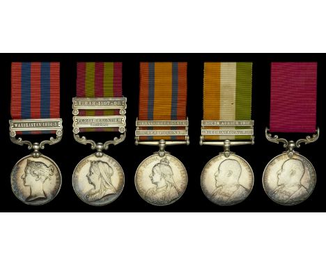 Five: Sub-Conductor A. Lucking, Supply and Transport Corps  India General Service 1854-95, 1 clasp, Waziristan 1894-5 (Sergt.