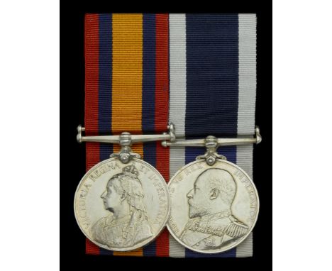 Pair: Signalman W. H. Mortley, Royal Navy and H.M. Coast Guard  Queen’s South Africa 1899-1902, no clasp (W. H. Mortley, Sigl