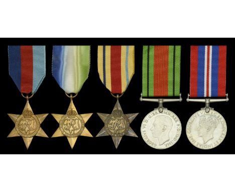 Five: Attributed to Able Seaman P. J. Wood, Royal Navy, who was killed in action when H.M.S. Hecla was sunk by U.515 on 11 No