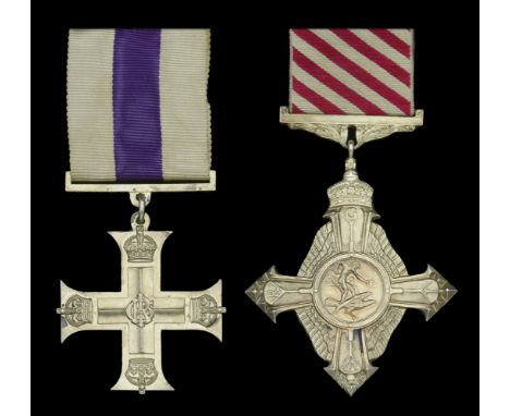 A Great War M.C. and Second War A.F.C. pair attributed to Flight Lieutenant Douglas A. Savage, Royal Air Force, a 7-victory B