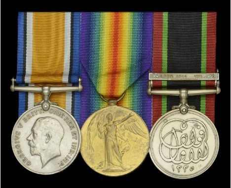 Three: Private G. T. Moss, Army Service Corps  British War and Victory Medals (M2-174857 Pte. G. T. Moss. A.S.C.); Khedive’s 