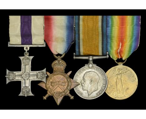 A Great War ‘Western Front’ M.C. group of four awarded to Captain A. W. Heaton, 7th Battalion, Northamptonshire Regiment  Mil