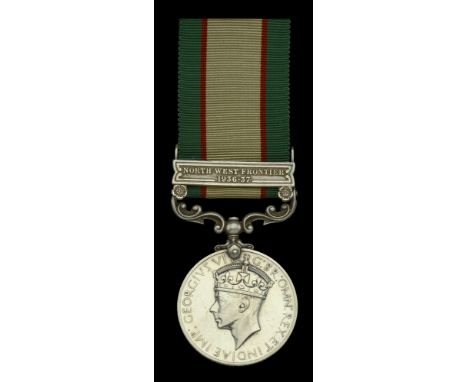 India General Service 1936-39, 1 clasp, North West Frontier 1936-37 (5497681 Pte. R. G. Flannery. Hamps. R.) good very fine £