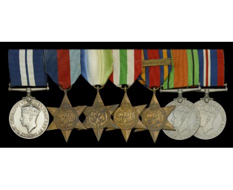 An extremely rare Second War Combined Operations Pilotage Party D.S.M. group of seven awarded to Acting Petty Officer Lawrenc