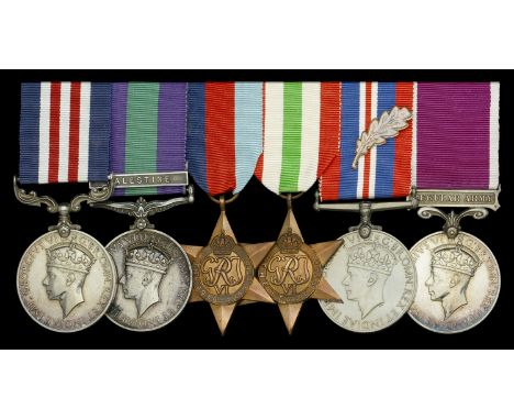 A Second War 1943 ‘Sicily Landings’ M.M. group of six awarded to Warrant Officer Class I M. Rodger, 2nd Battalion, Royal Scot