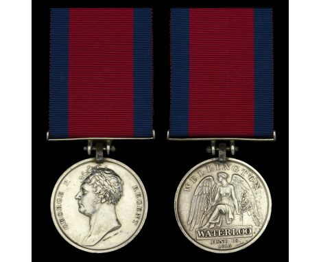 The Waterloo medal awarded to Captain Alexander Home, a Scotsman serving with the 2nd Light Battalion, King’s German Legion, 