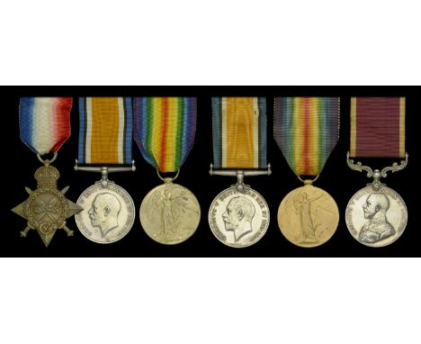 Three: Private J. Ince, Hampshire Regiment 1914-15 Star (330208 Pte. J. Ince. Hamps. R.); British War and Victory Medals (137