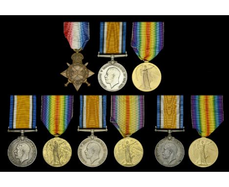 Three: Private A McGee, Middlesex Regiment 1914-15 Star (775 Pte. A. Mc Gee, Midd’x R.); British War and Victory Medals (775 