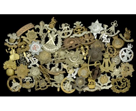 Miscellaneous Military Badges. A selection of Military badges including 7th Hussars, 17th Lancers, Hampshire, Dorsetshire, Ro