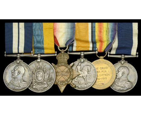 A Great War 1915 ‘Patrol Duty’ D.S.M group of six awarded to Chief Petty Officer H. C. Endacott, Royal Navy, who served in H.