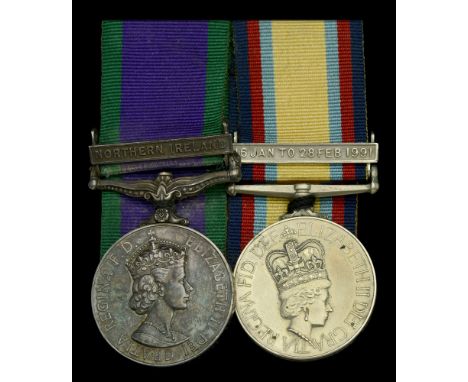 Pair: Lance-Corporal S. Phillips, Army Catering Corps  General Service 1962-2007, 1 clasp, Northern Ireland (24779424 Pte  S 