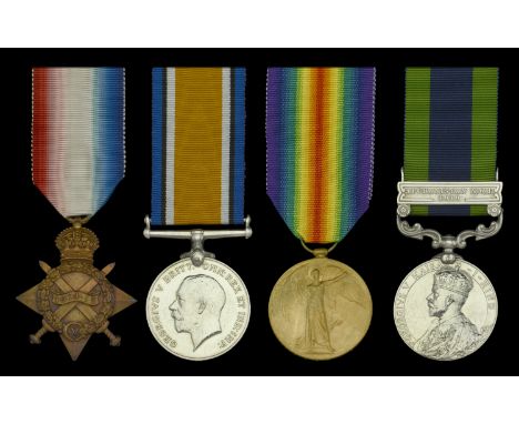 Four: Staff-Sergeant J. G. Carter, Durham Light Infantry, later Indian Unattached List  1914-15 Star (9609 Pte. J. G. Carter.