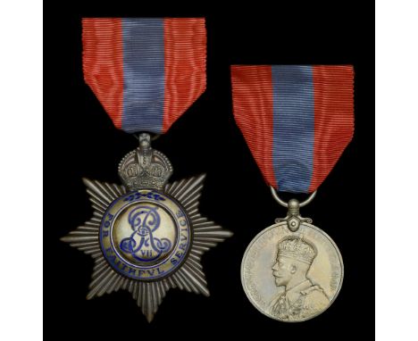 Imperial Service Medal (2), E.VII.R., Star issue, unnamed in Elkington, London, case of issue; G.V.R., Circular issue, 2nd ‘C