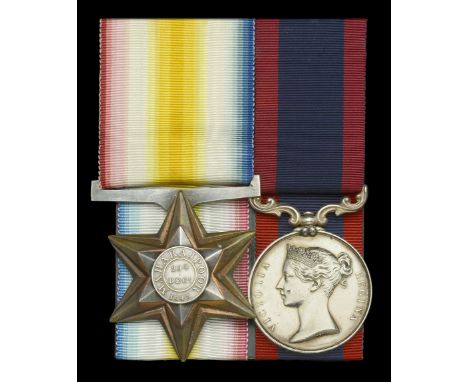 Pair: Sergeant C. Sturgeon, 16th Lancers, who was wounded in the Regiment’s celebrated charge at Aliwal, 28 January 1846, and