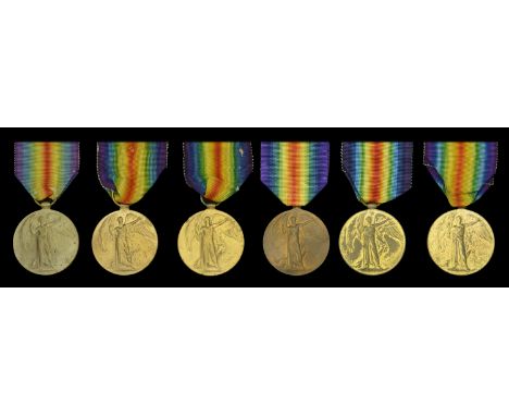 Victory Medal 1914-19 (6) (SS.3691 J. Langford. A.B. R.N.; J. 75997 G. Chubb. Ord. R.N.; S.A.1885 J. R. Cromwell. Skr. R.N.R.