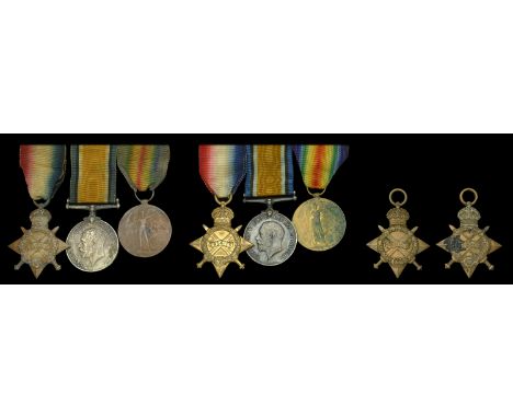Three: Gunner J. H. Beasleigh, Royal Field Artillery 1914-15 Star (L-22373 Gnr: J. H. Beasleigh. R.F.A.); British War and Vic