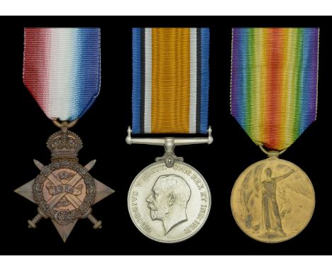 Three: Stoker First Class A. Scott, Collingwood Battalion, Royal Naval Division, Royal Navy, who was captured and taken Priso