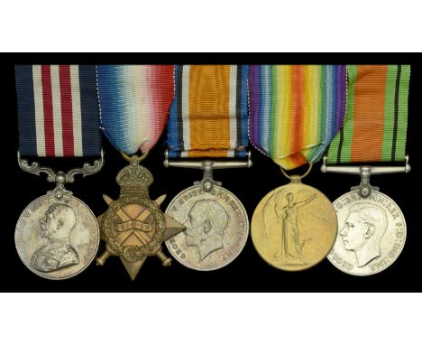 A Great War 1916 ‘Western Front’ M.M. group of five awarded to Staff Sergeant F. V. Scott, Machine Gun Squadron, Canadian Cav