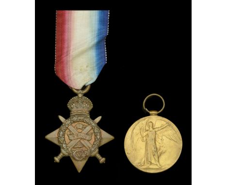 Pair: Private J. S. Wood, Yorkshire Light Infantry  1914 Star (9214 Pte. J. S. Wood. Yorks: L.I.); Victory Medal 1914-19 (921