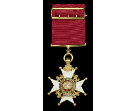 The Most Honourable Order of the Bath, C.B. (Military) Companion’s breast badge, 22 carat gold and enamels, hallmarked London