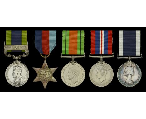 Family group:  India General Service 1908-35, 1 clasp, North West Frontier 1930-31 (2316612 Sgln. E. Beck. R. Signals.) in na