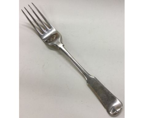 ABERDEEN: A Georgian Scottish Provincial silver fork with crested decoration. By William Jamieson. Approx. 63 grams. Est. £50