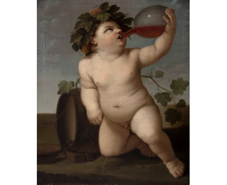 Workshop of GUIDO RENI&nbsp;(Calvenzano di Vergato, Bologna, 1575 - Bologna, 1642)."Bacchus child".Oil on canvas.Measurements