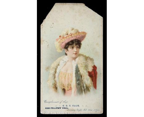 [Mardi Gras], C.C.C. Club, ball invitation, "Odd Fellow's Hall, Saturday Night, Feb. 23rd, 1895", 13 1/2 in. x 7 1/2 in. Prov