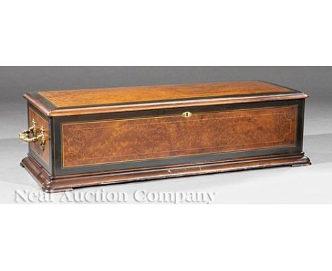 Fine Swiss Paillard Interchangeable Cylinder Music Box, c. 1890, marked "Manufactured by C. Paillard & Co., Ste. Croix, Switz