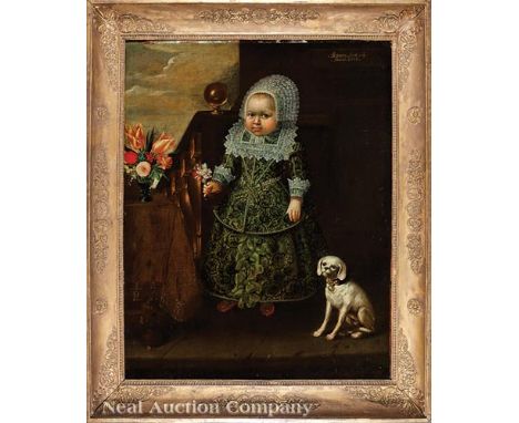 School of Cornelis Janssens van Ceulen I (Dutch/British, 1593-1661), "Portrait of Jane, Daughter of Baroness Clifford, Age 1 
