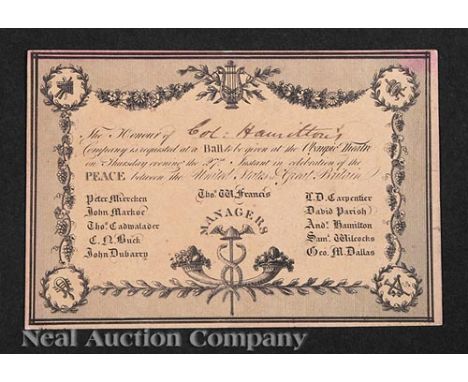 [Battle of New Orleans], 4 manuscripts incl. chart of companies and divisions of British 85th Infantry, c. 1814, 8 1/2 in. x 