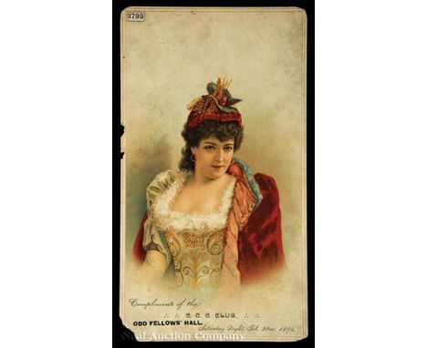 [Mardi Gras], C.C.C. Club, ball invitation, "Odd Fellow's Hall, Saturday Night, Feb. 23rd, 1895", 13 1/2 in. x 7 1/2 in. Prov