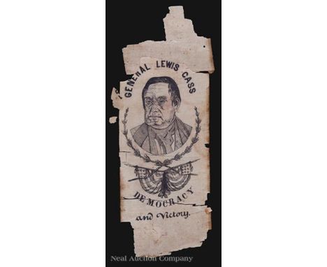 Collection of Antique American Political Ephemera, incl. "Our Candidates/ Grant and Colfax. 1868." badge, 9 in. x 3 1/2 in., 