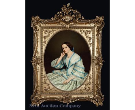 Louis Émile Pinel de Grandchamp (French, 1831-1894), "Portrait of Adelina Helene Ralli (1833-1904)", 1857, oil on canvas, sig