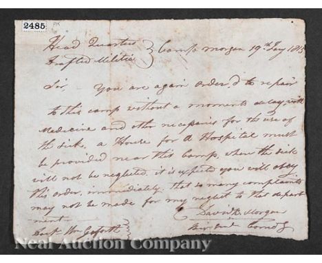 [Battle of New Orleans], autographed letter signed General David B. Morgan, dated Jan. 19, 1815, to Dr. William Goforth, orde