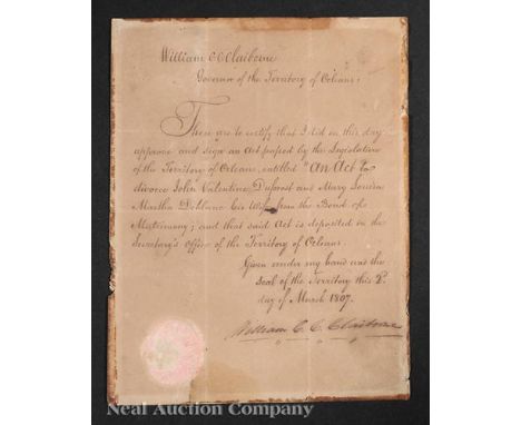 [Battle of New Orleans], 3 manuscripts incl. autographed document signed Gen. David B. Morgan, general orders to "keep every 
