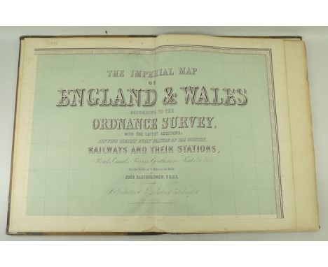 A copy of 'The Imperial Map of England & Wales according to the Ordnance Survey, with the latest additions; shewing clearly e