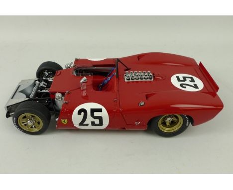 A CMC Ferrari 312P Spyder, Sebring REnnversion, 1969, scale 1:18, mint and boxed.