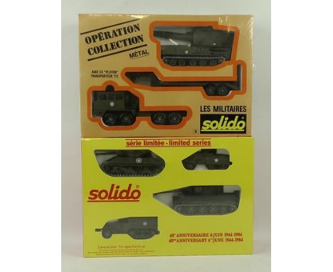 A Solido, limited series, 40th Anniversary (of D-Day) 6th June 1944-1984 military vehicles, and a Solido Les Militaires Opera