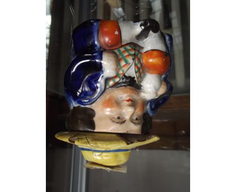 Early 19th century Staffordshire tea caddy, a/f