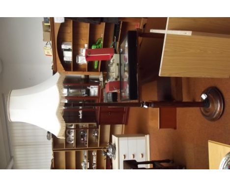 Oak standard lamp