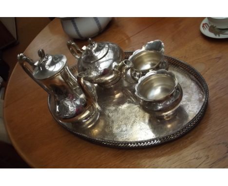 Georgian style plated tea service