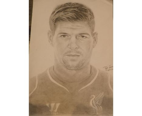 2015 Tyla Fourie hand drawn portrait of Steven Gerrard