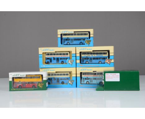 ABC Models Far Eastern Buses,  a boxed/cased group of Leyland Victory and Guy Arab double deck models 1:76 scale, comprises L