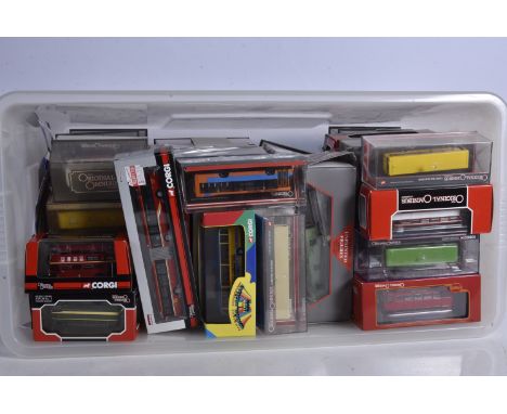 Corgi Original Omnibus Buses and Coaches, a mainly cased collection of 1:76 scale vintage and modern single and double deck b