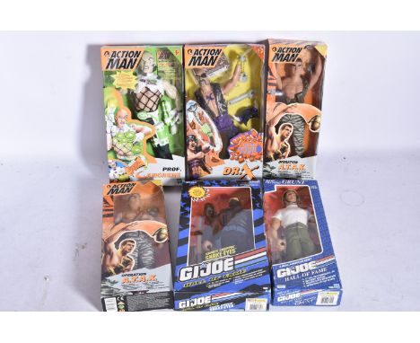 1990s Issue Action Man and GI Joe by Hasbro, a boxed collection of figures, 27551 Operation A.T.A.K. (2),  27875 Street Racer