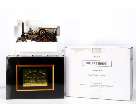 Midsummer Models Limited Edition Burrell Road Locomotive, a boxed (with outer box) MSM004, 1:24 scale model The President wit