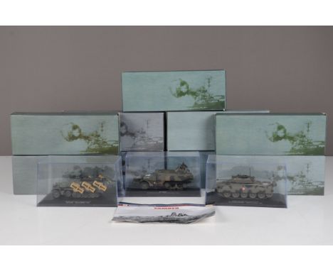 Modern Military Vehicles, mainly WWII models includes Atlas Editions Naval Vessels (9), three models in plastic cases (magazi
